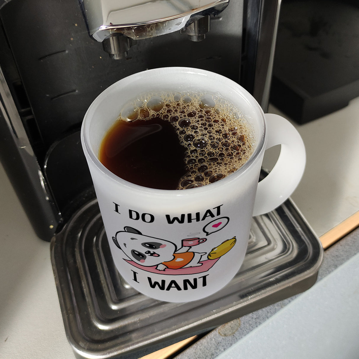 I do what I want Panda Kaffeebecher