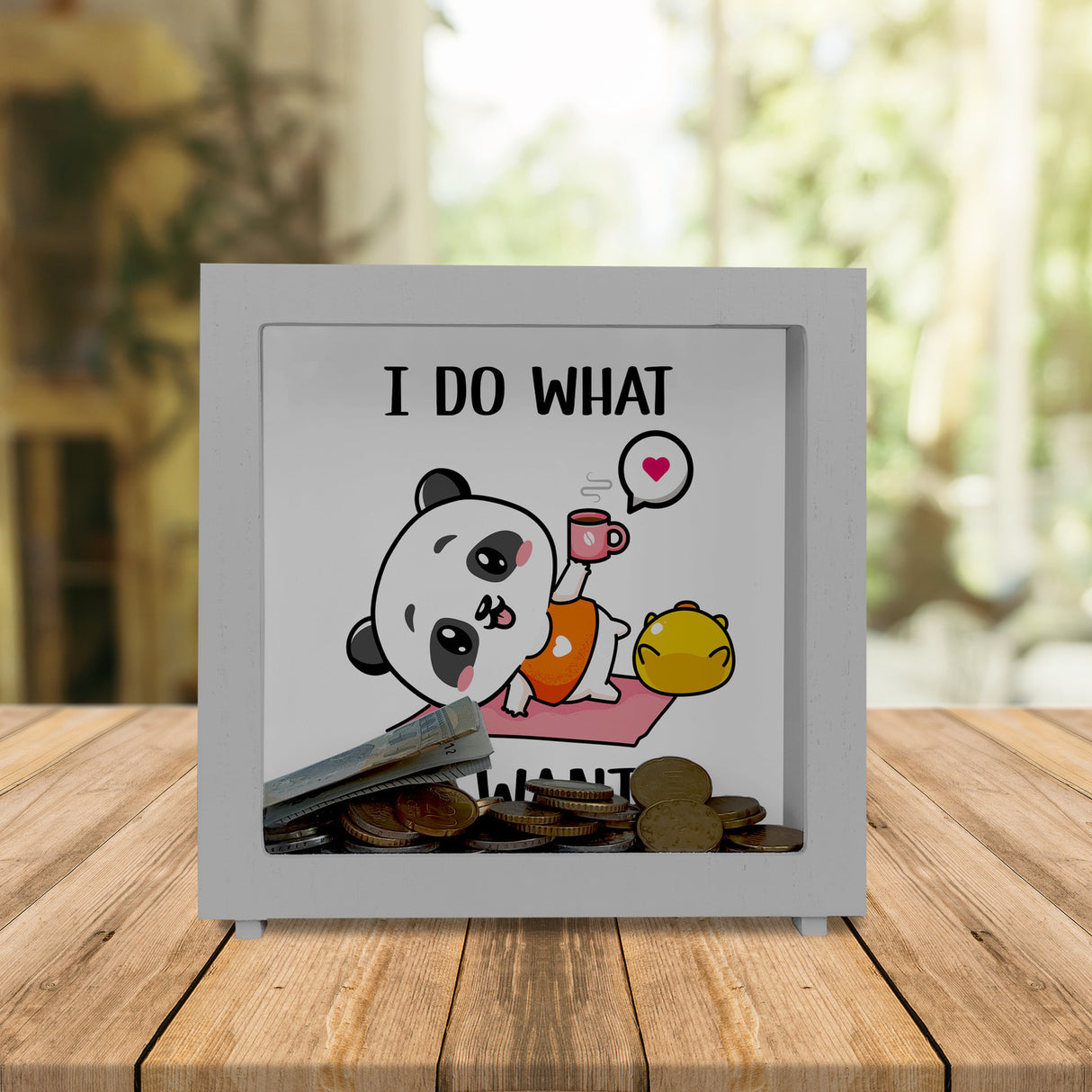 I Do What I Want Panda Spardose