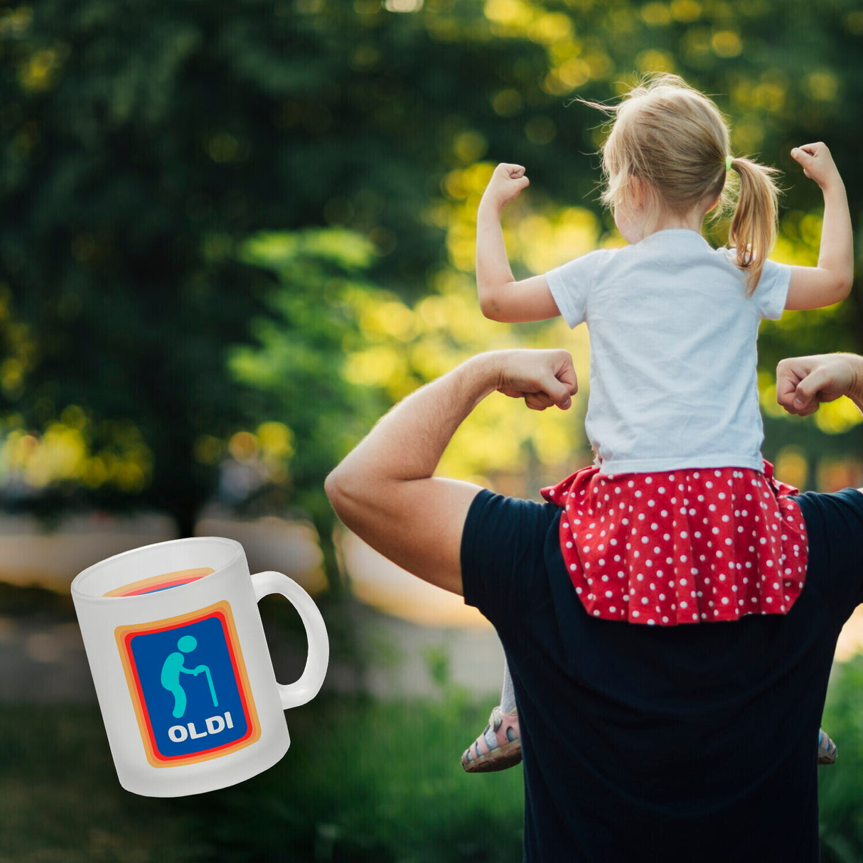 Oldi Discounter Kaffeebecher für Papa