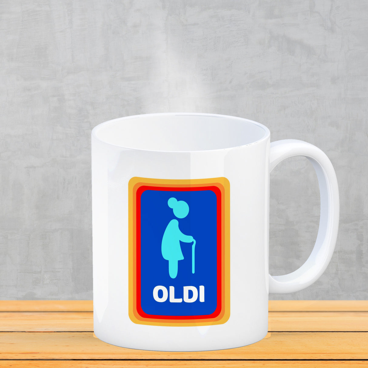Oldi Discounter Kaffeebecher für Papa