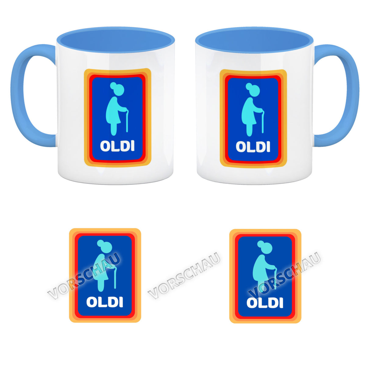 Oldi Discounter Kaffeebecher für Papa