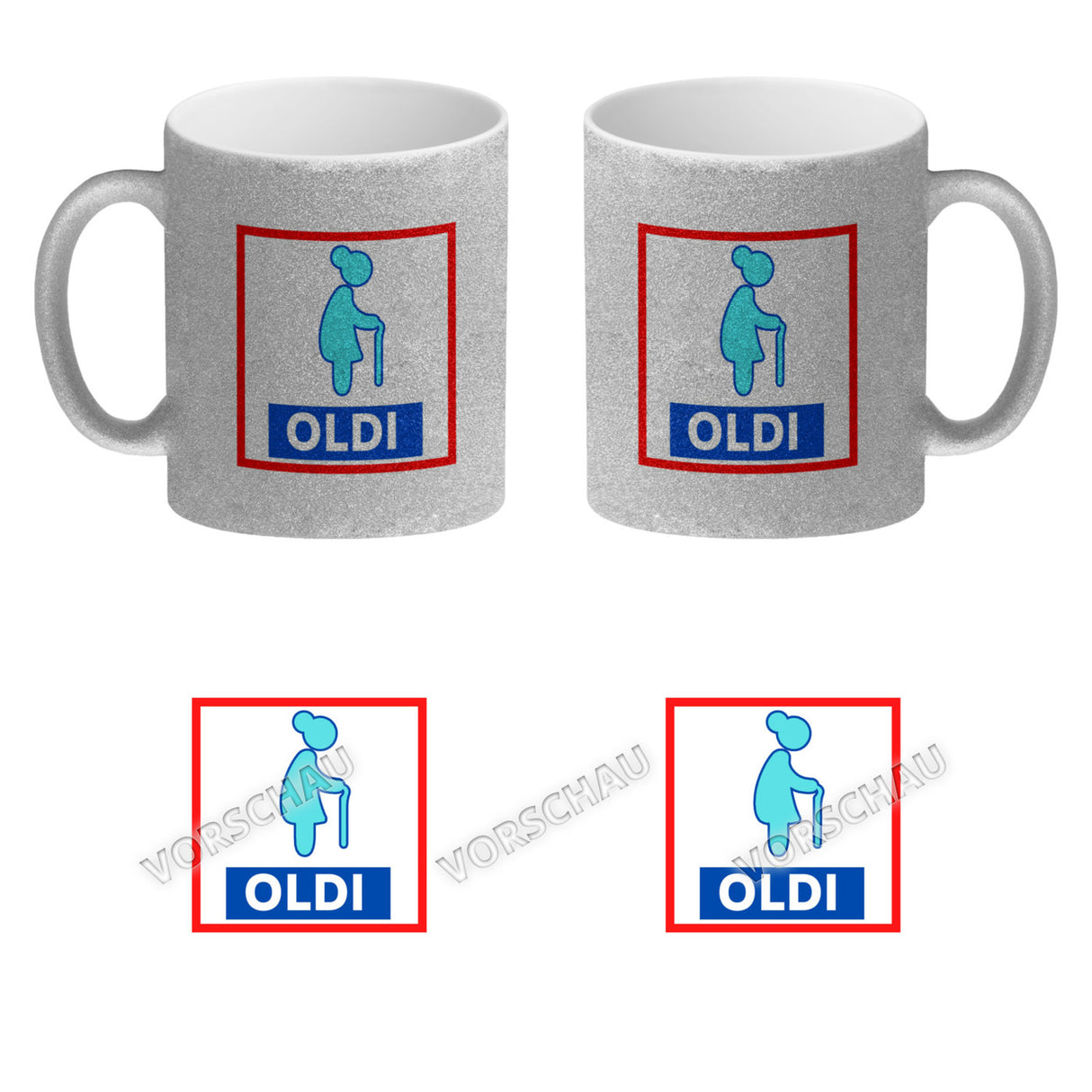 Oldi Discounter Kaffeebecher für Papa