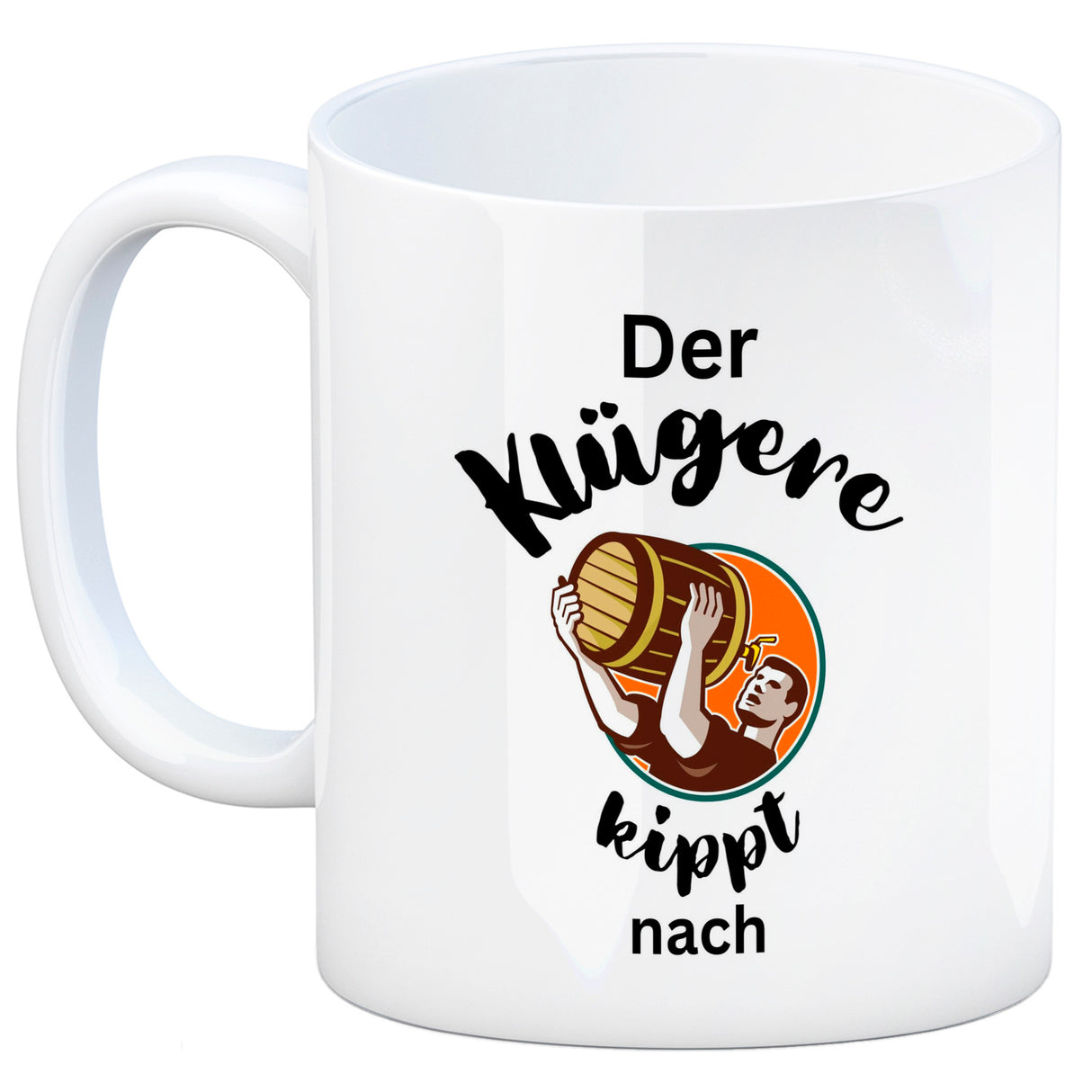 Der Klügere kippt Kaffee nach Kaffeebecher