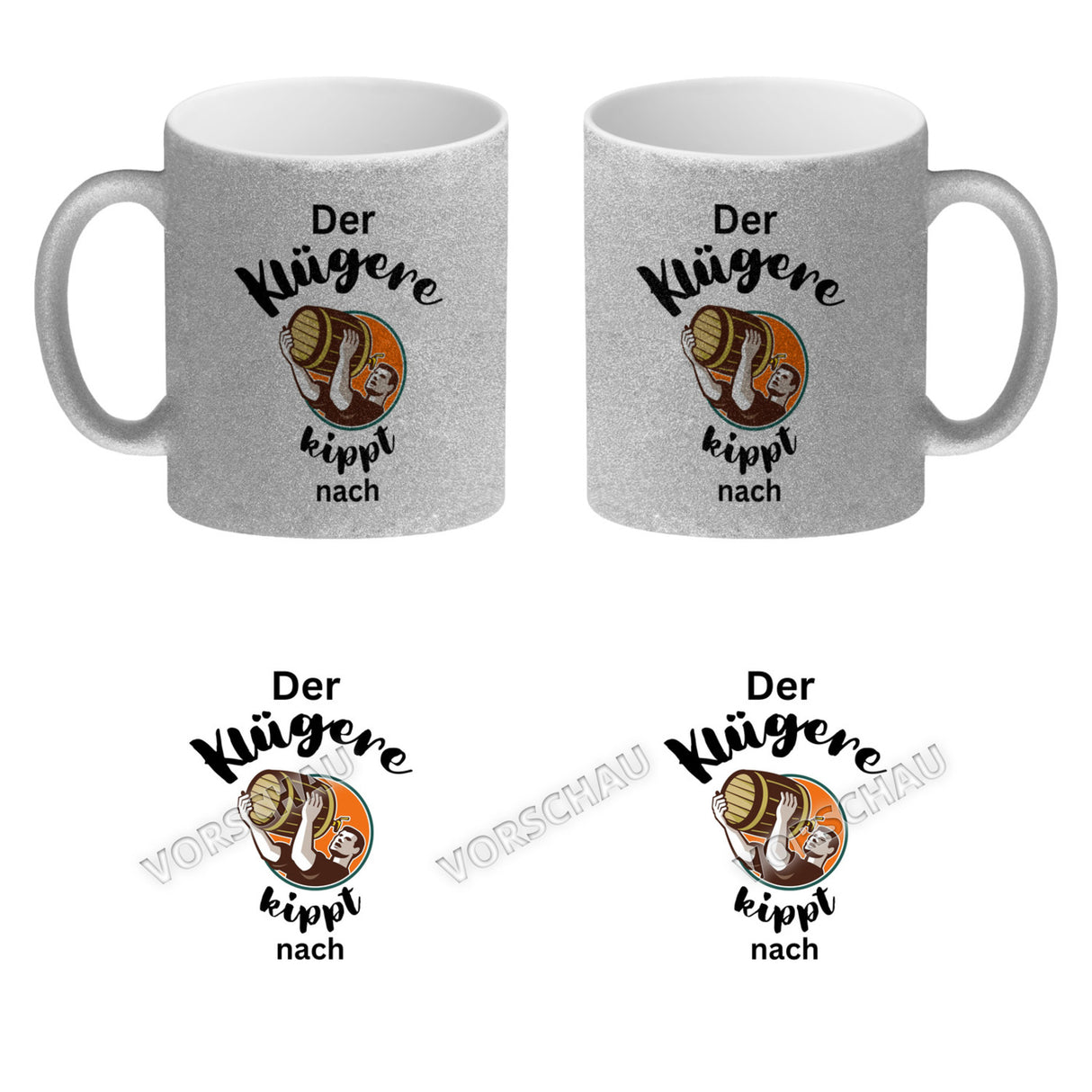 Der Klügere kippt Kaffee nach Kaffeebecher