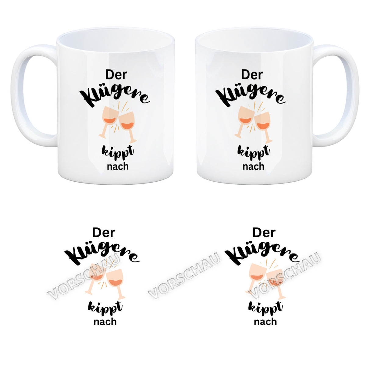 Der Klügere kippt Kaffee nach Kaffeebecher