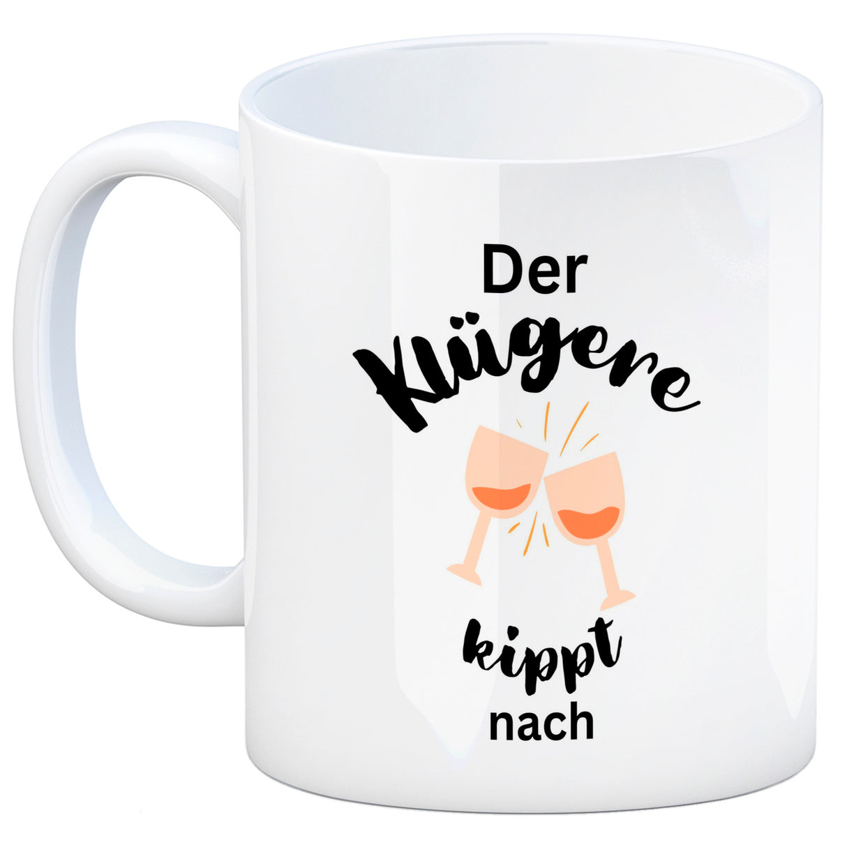 Der Klügere kippt Kaffee nach Kaffeebecher