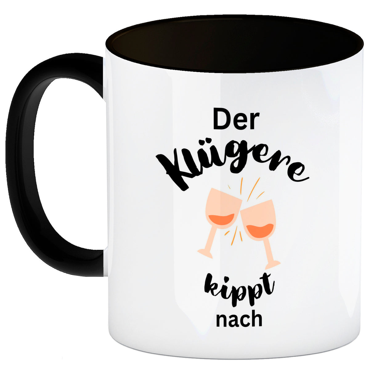 Der Klügere kippt Kaffee nach Kaffeebecher