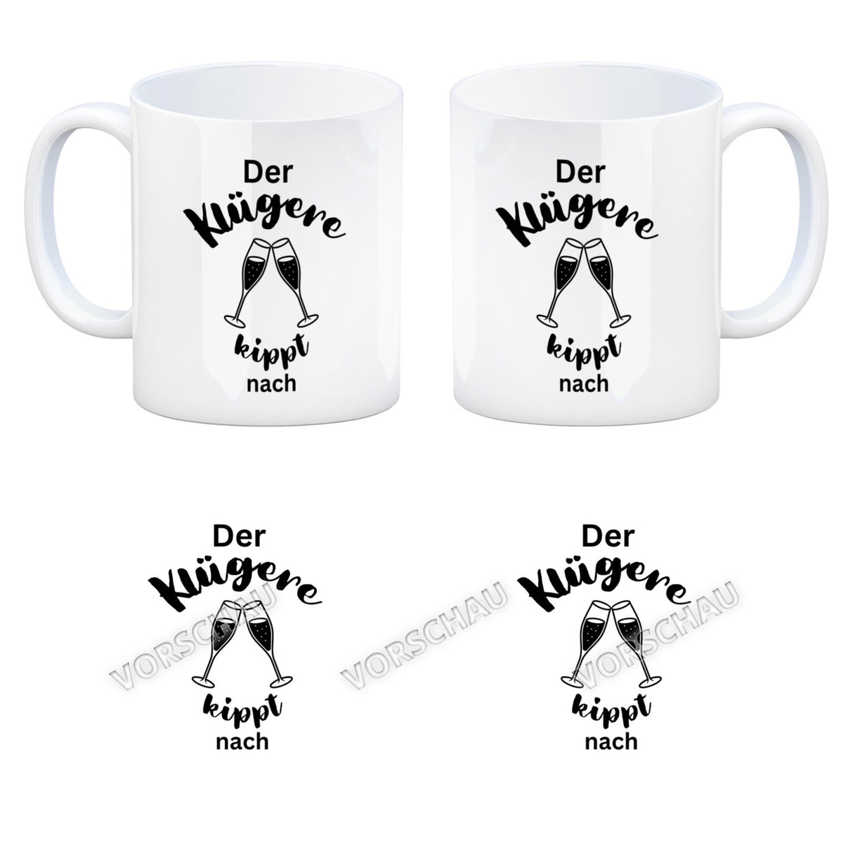 Der Klügere kippt Kaffee nach Kaffeebecher