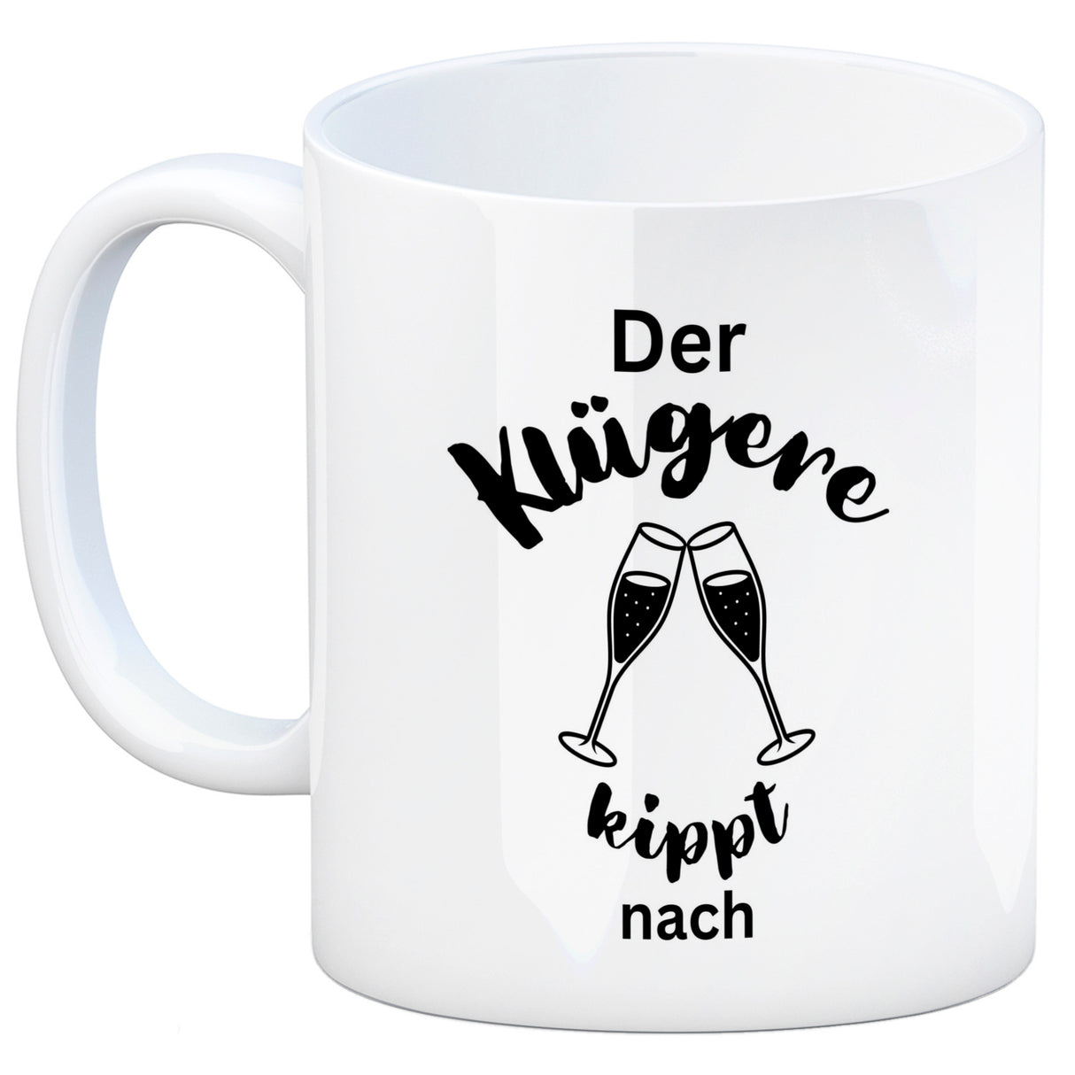 Der Klügere kippt Kaffee nach Kaffeebecher