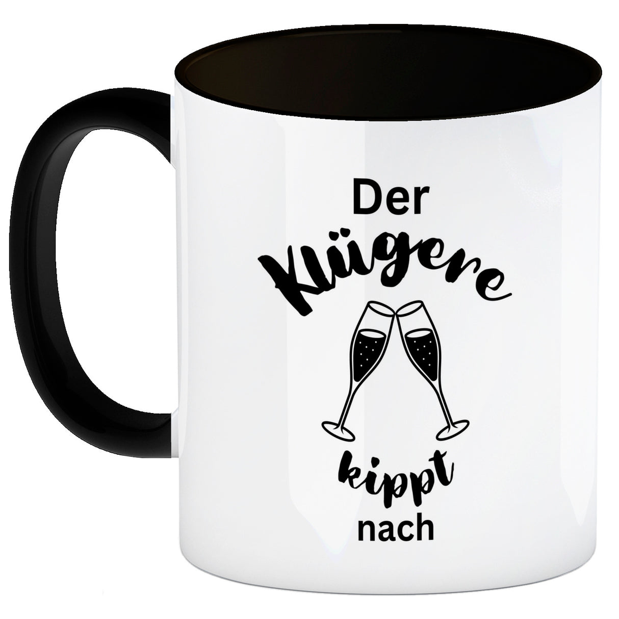 Der Klügere kippt Kaffee nach Kaffeebecher