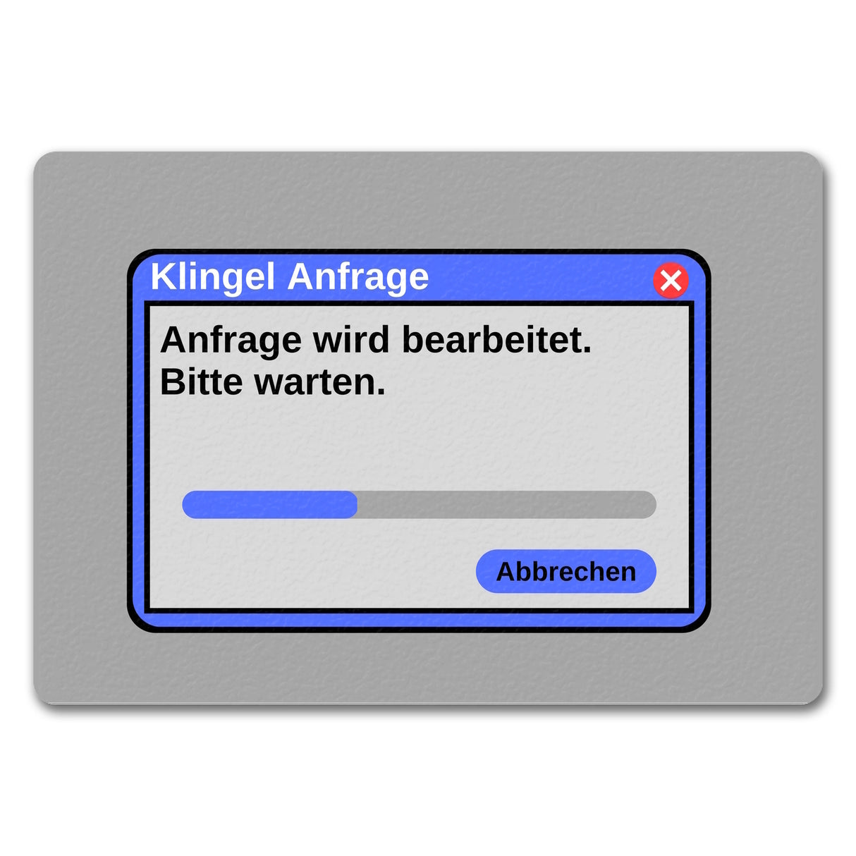 Klingel Anfrage wird bearbeitet Computer Nerd Fußmatte in 35x50 cm