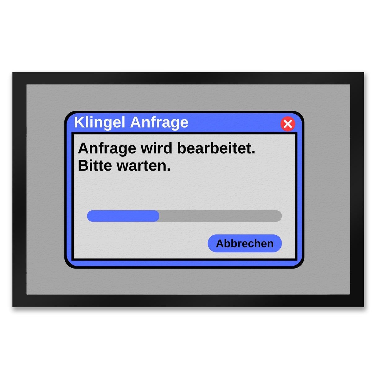 Klingel Anfrage wird bearbeitet Computer Nerd Fußmatte in 35x50 cm
