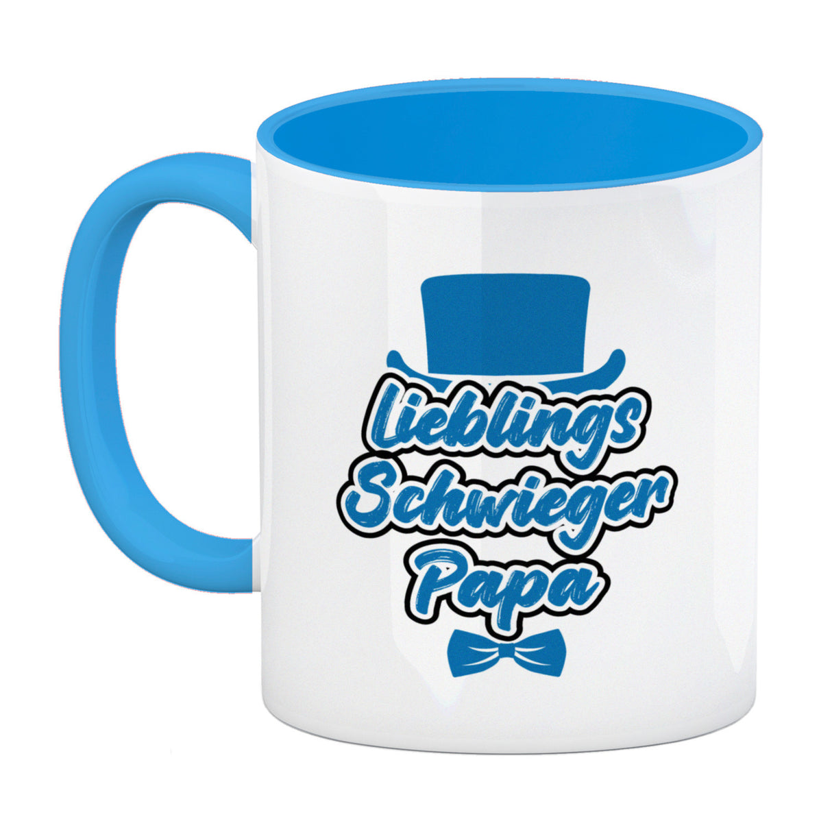 Lieblingsschwiegerpapa Kaffeebecher - Mit Zylinder und Fliege als Geburtstagsgeschenk