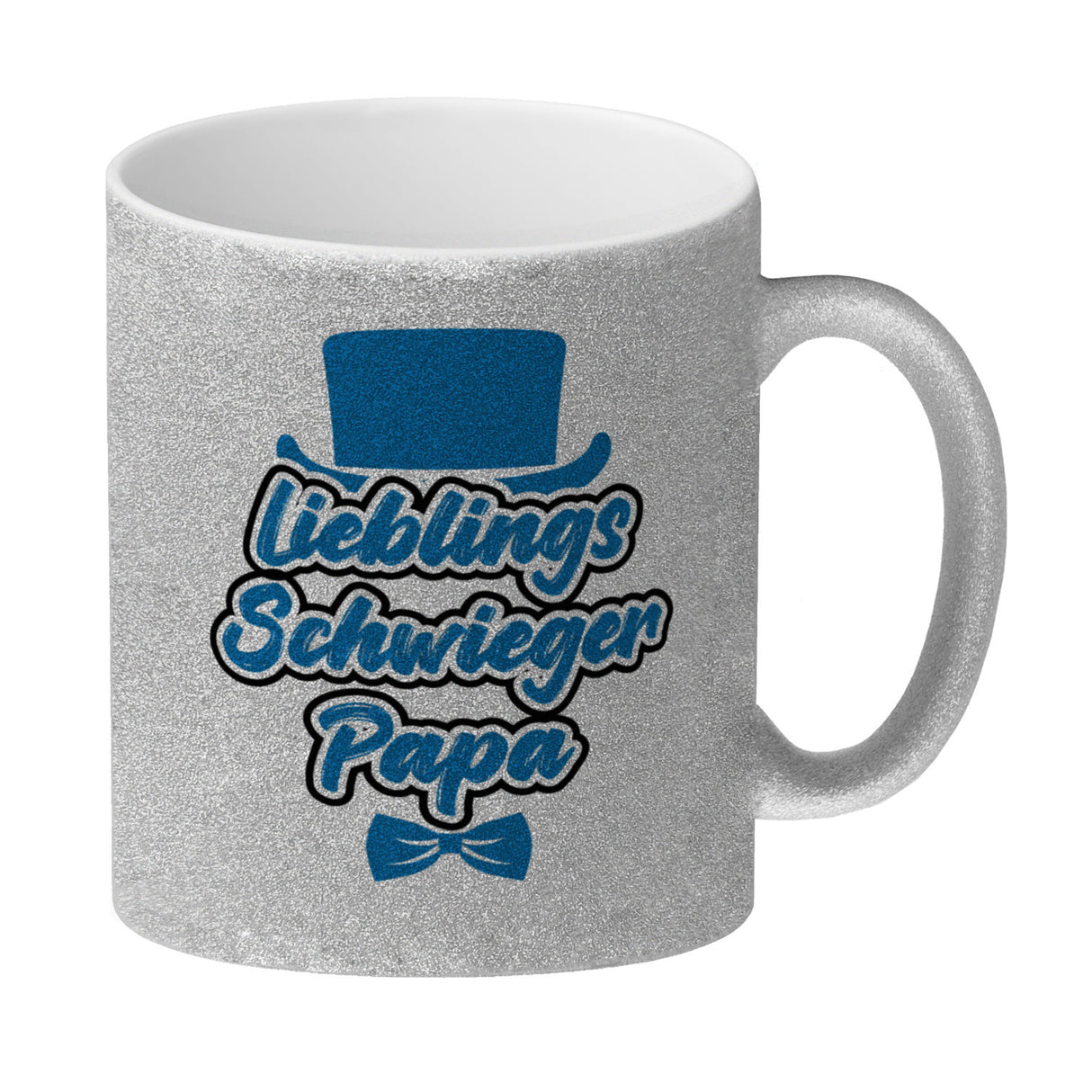 Lieblingsschwiegerpapa Kaffeebecher - Mit Zylinder und Fliege als Geburtstagsgeschenk