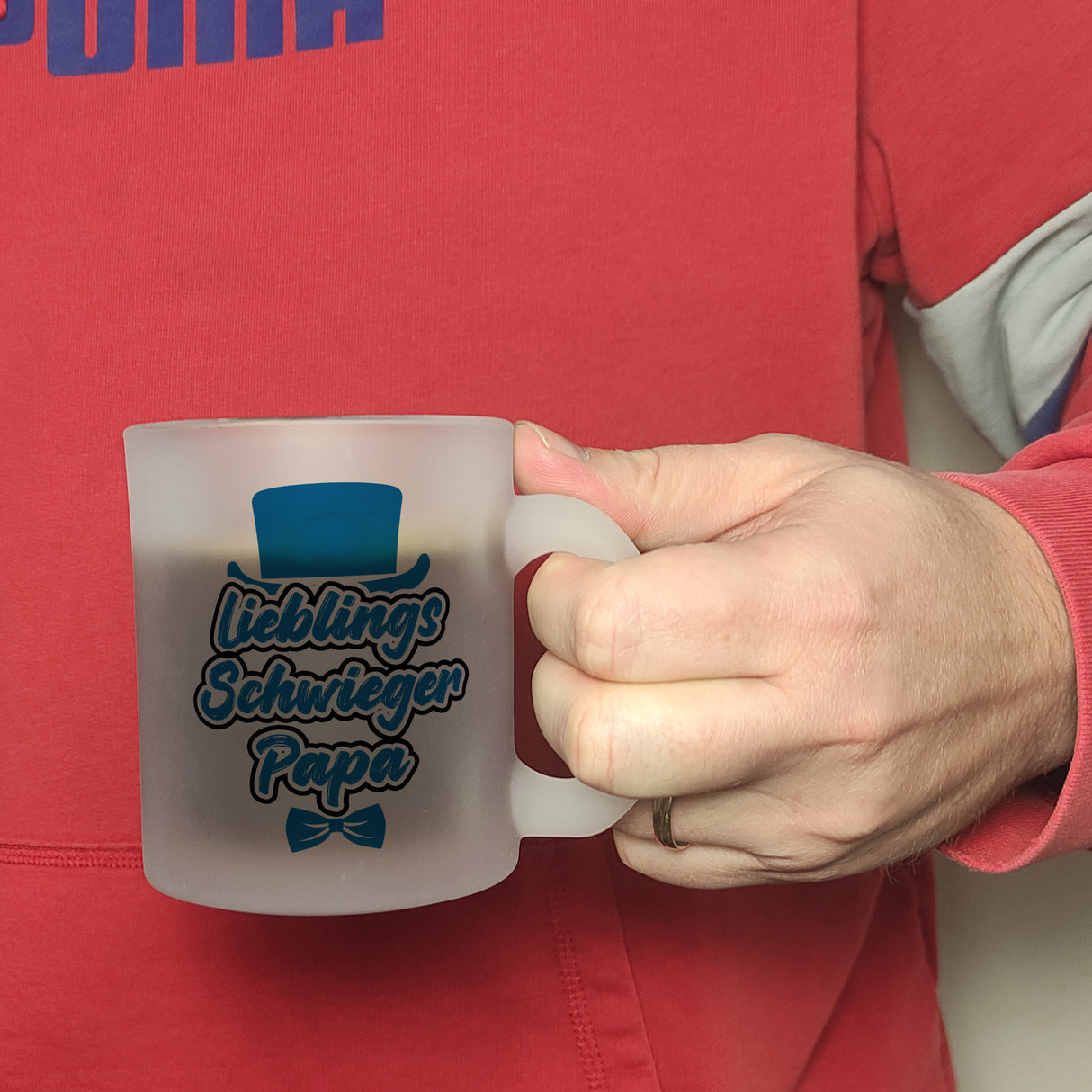 Lieblingsschwiegerpapa Kaffeebecher - Mit Zylinder und Fliege als Geburtstagsgeschenk