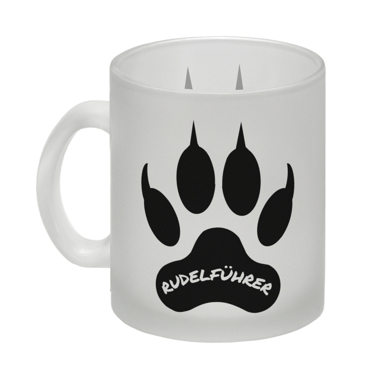 Rudelführer Pfotenabdruck Kaffeebecher mit Wolf Motiv