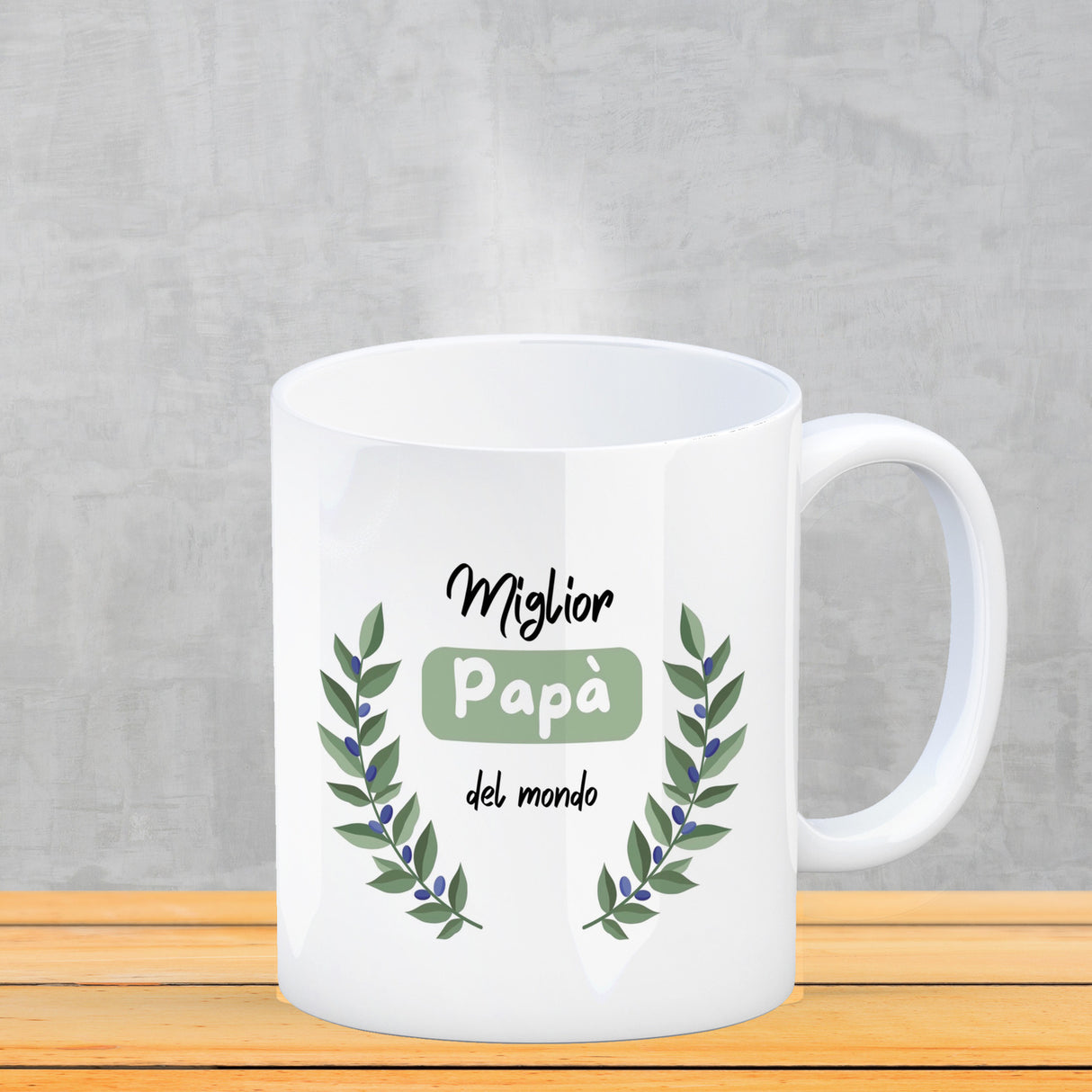 Migliore Mamma del mondo Kaffeebecher mit Olivenzweig