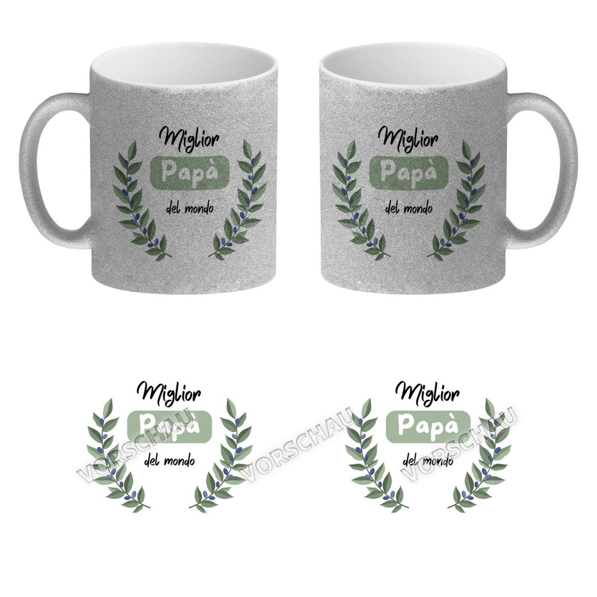 Migliore Mamma del mondo Kaffeebecher mit Olivenzweig