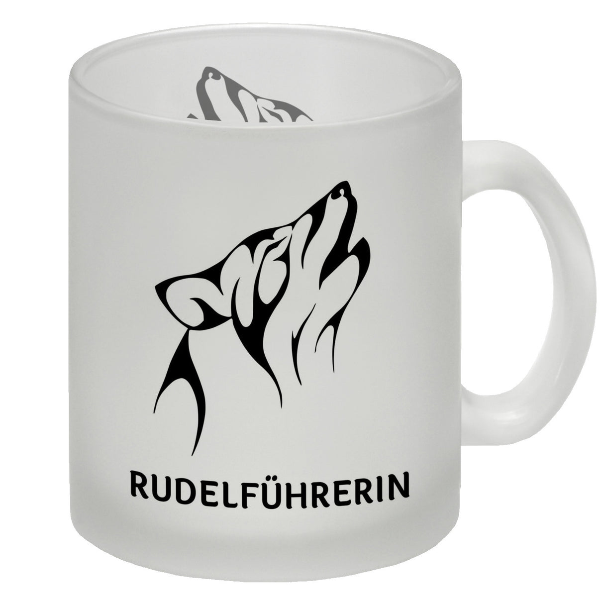Rudelführerin Wolf Kaffeebecher mit Pfotenabdruck Motiv