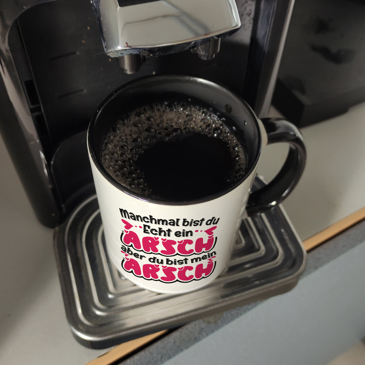 Manchmal bist du echt ein Arsch Kaffeebecher mit Spruch zum Valentinstag