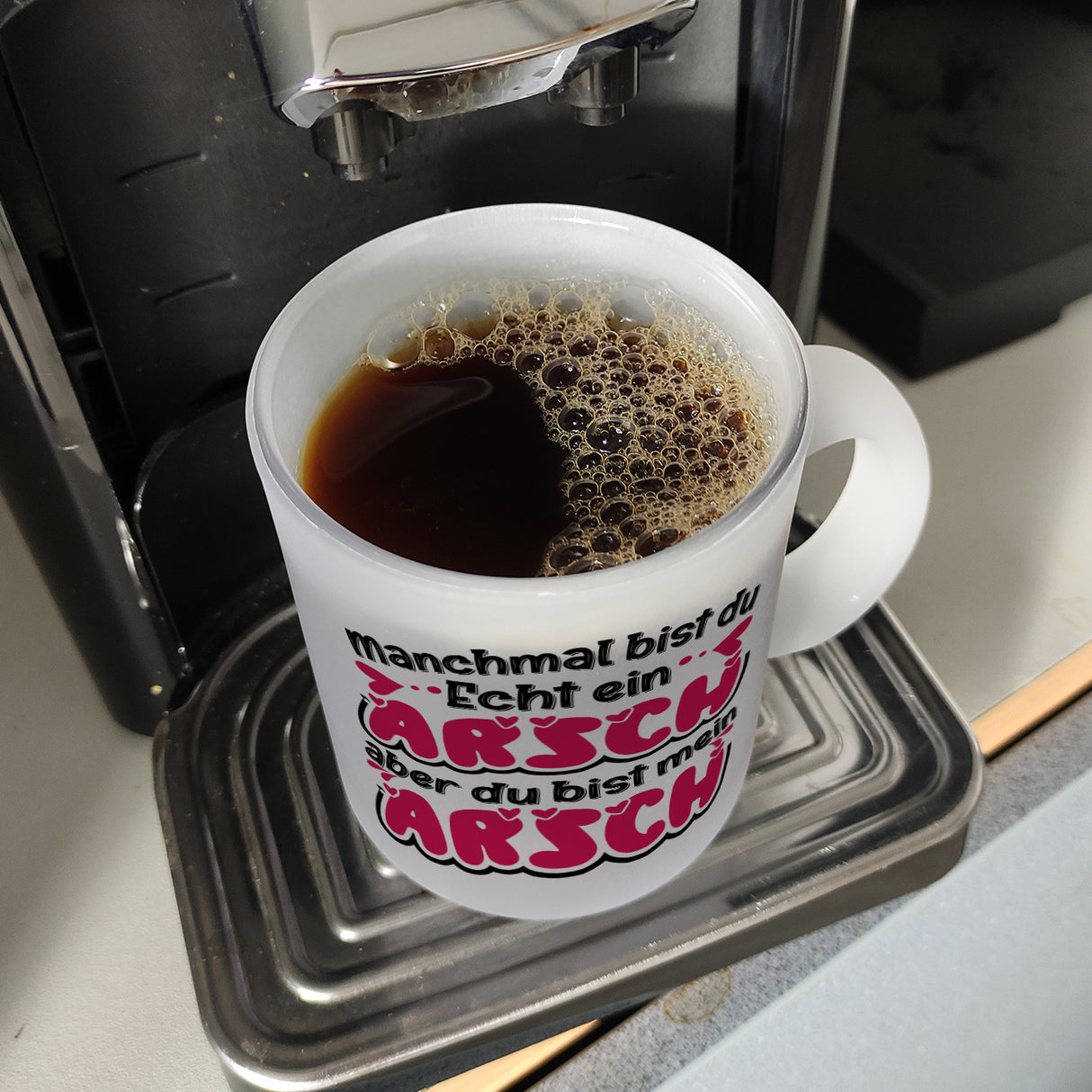 Manchmal bist du echt ein Arsch Kaffeebecher mit Spruch zum Valentinstag