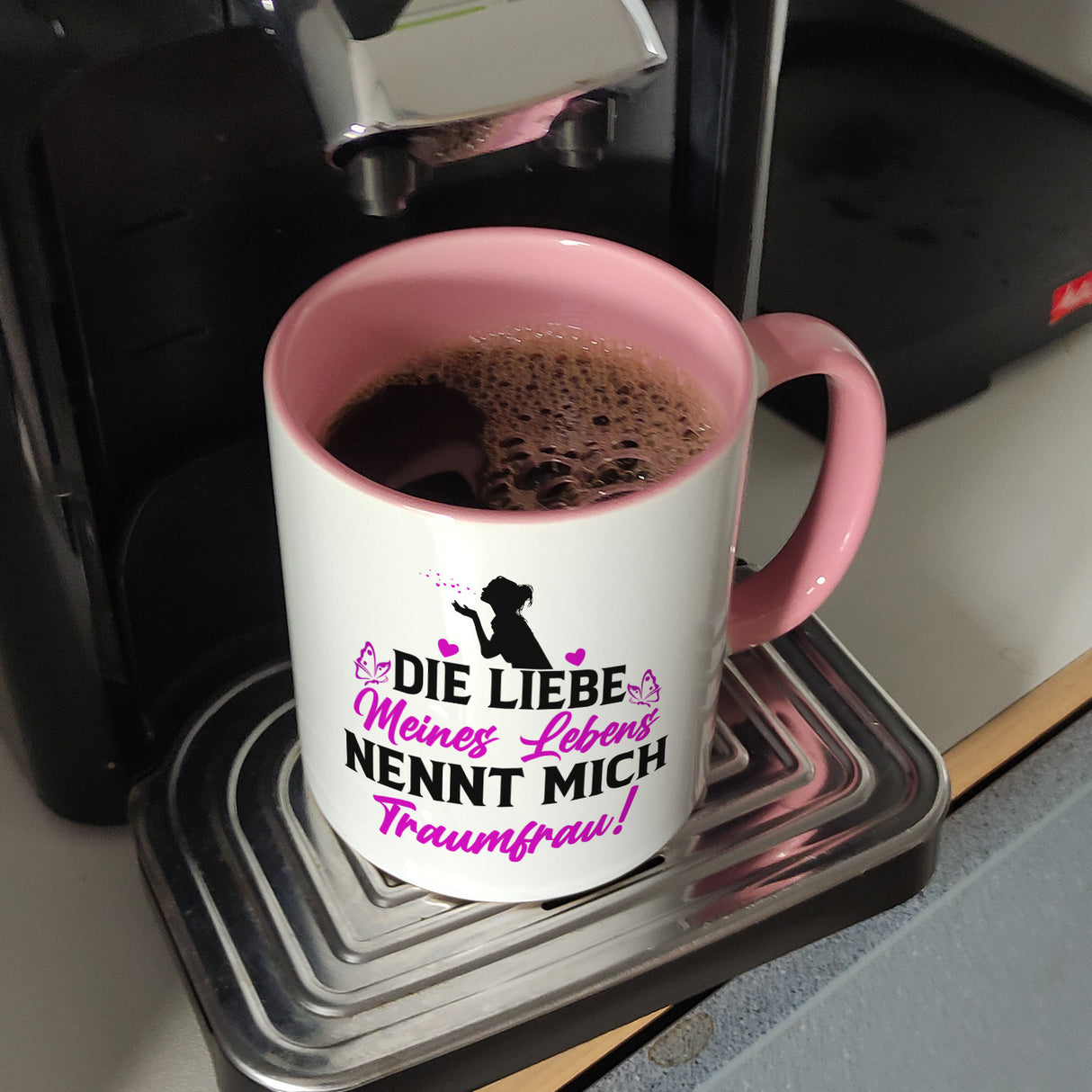 Die Liebe meines Lebens nennt mich Traumfrau Kaffeebecher zum Valentinstag