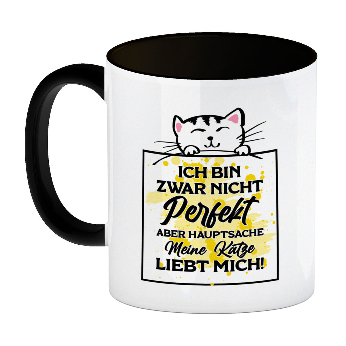 Meine Katze liebt mich Katzen Spruch Kaffeebecher für Katzenliebhaber