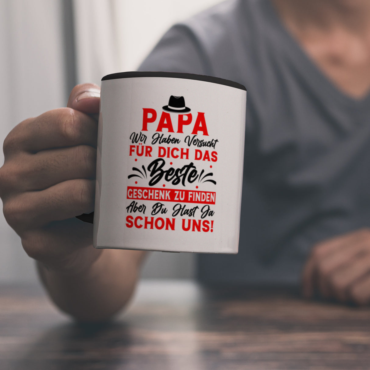 Papa wir haben versucht das beste Geschenk zu finden... Kaffeebecher