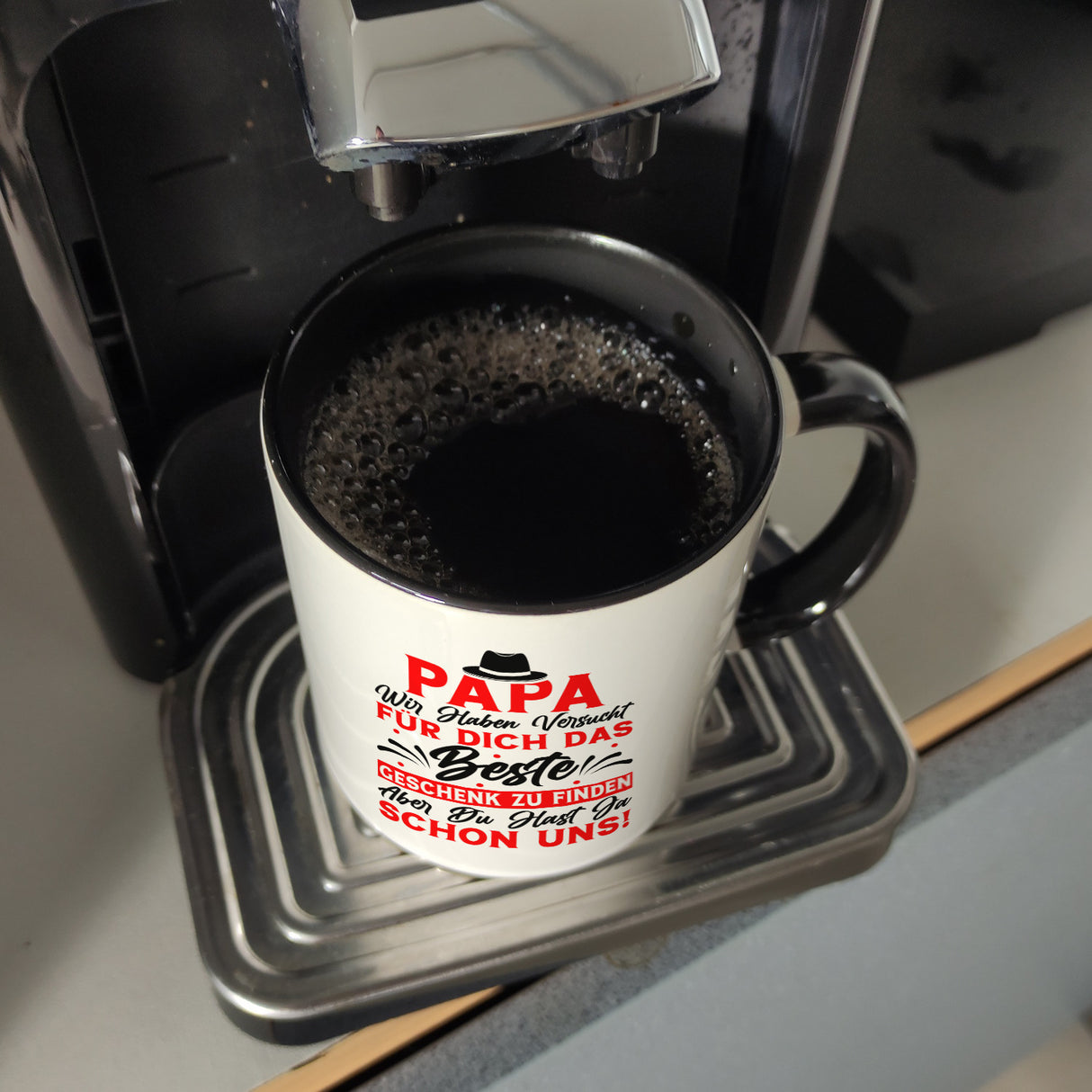 Papa wir haben versucht das beste Geschenk zu finden... Kaffeebecher