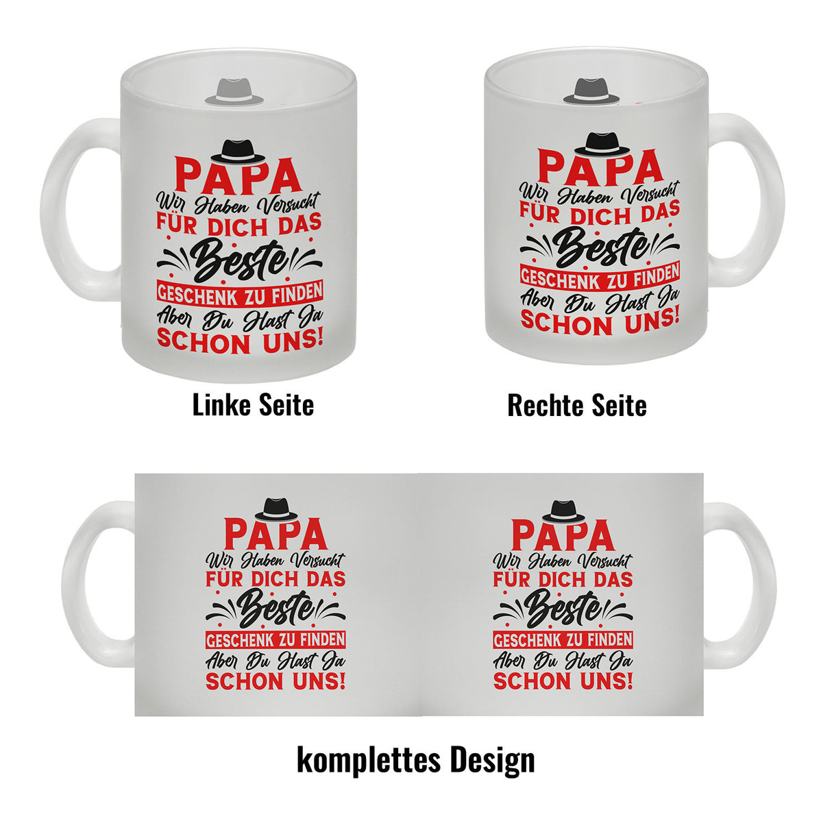 Papa wir haben versucht das beste Geschenk zu finden... Kaffeebecher
