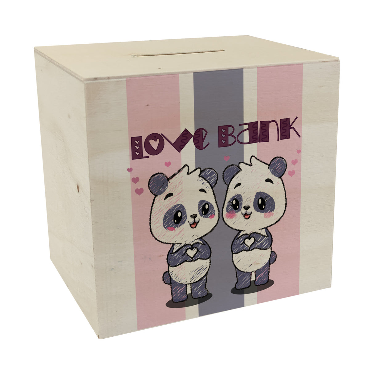 Panda Spardose mit Spruch Love Bank