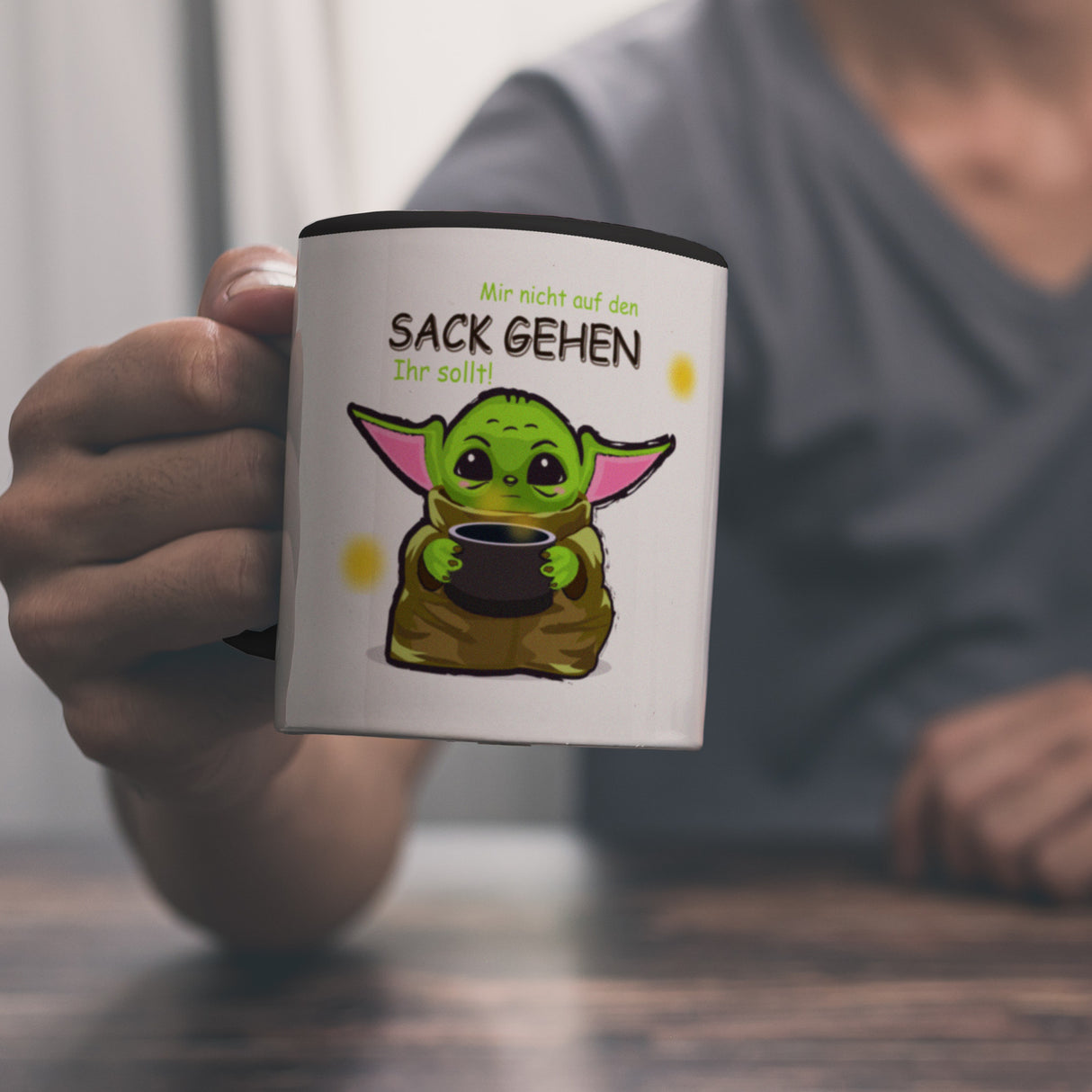 Science-Fiction Kaffeebecher mit Spruch nicht auf den Sack gehen ihr sollt