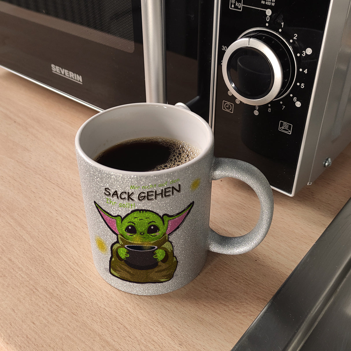 Science-Fiction Kaffeebecher mit Spruch nicht auf den Sack gehen ihr sollt
