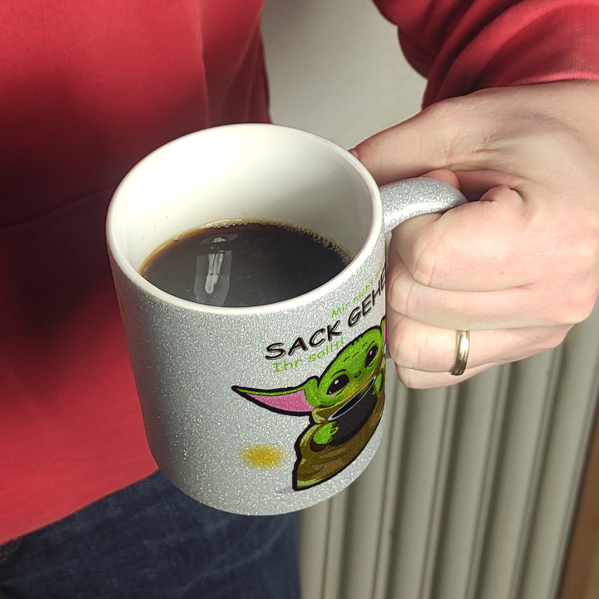 Science-Fiction Kaffeebecher mit Spruch nicht auf den Sack gehen ihr sollt
