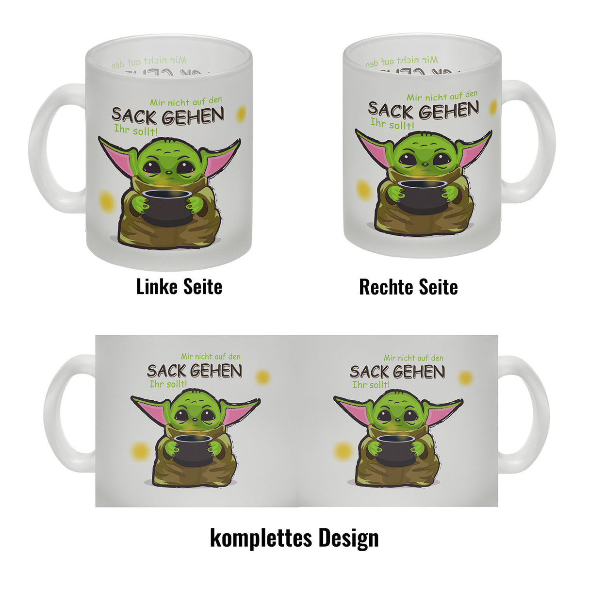Science-Fiction Kaffeebecher mit Spruch nicht auf den Sack gehen ihr sollt