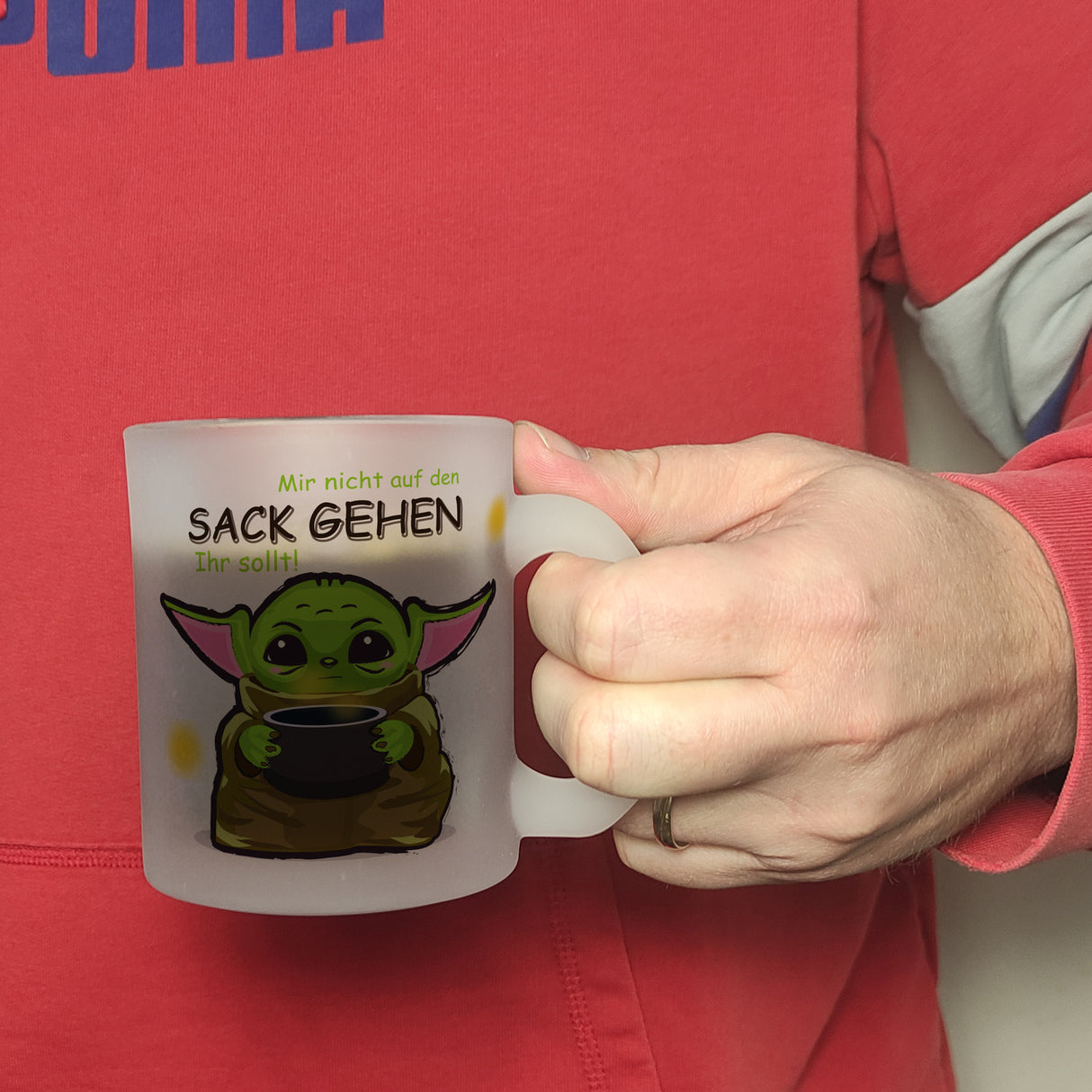 Science-Fiction Kaffeebecher mit Spruch nicht auf den Sack gehen ihr sollt