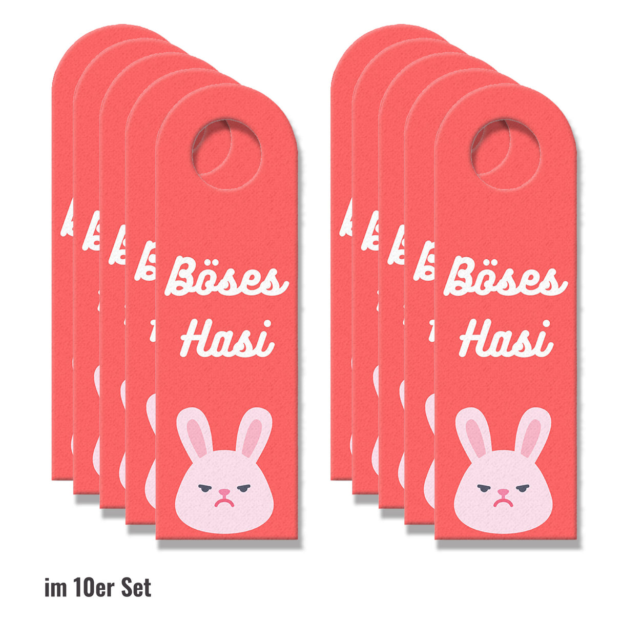Gutes Hasi - Böses Hasi Hasen Türhänger -grün