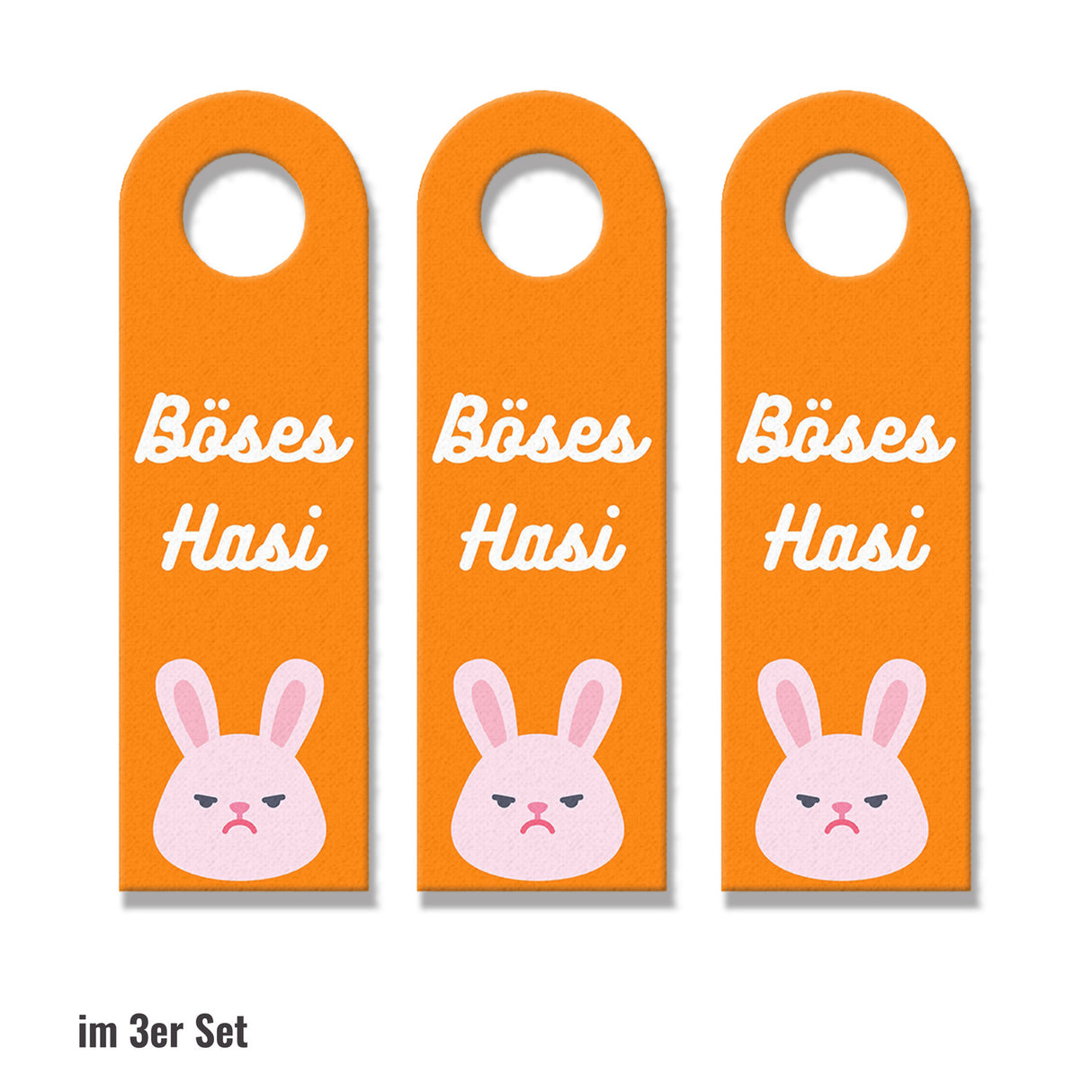 Gutes Hasi - Böses Hasi Hasen Türhänger -grün