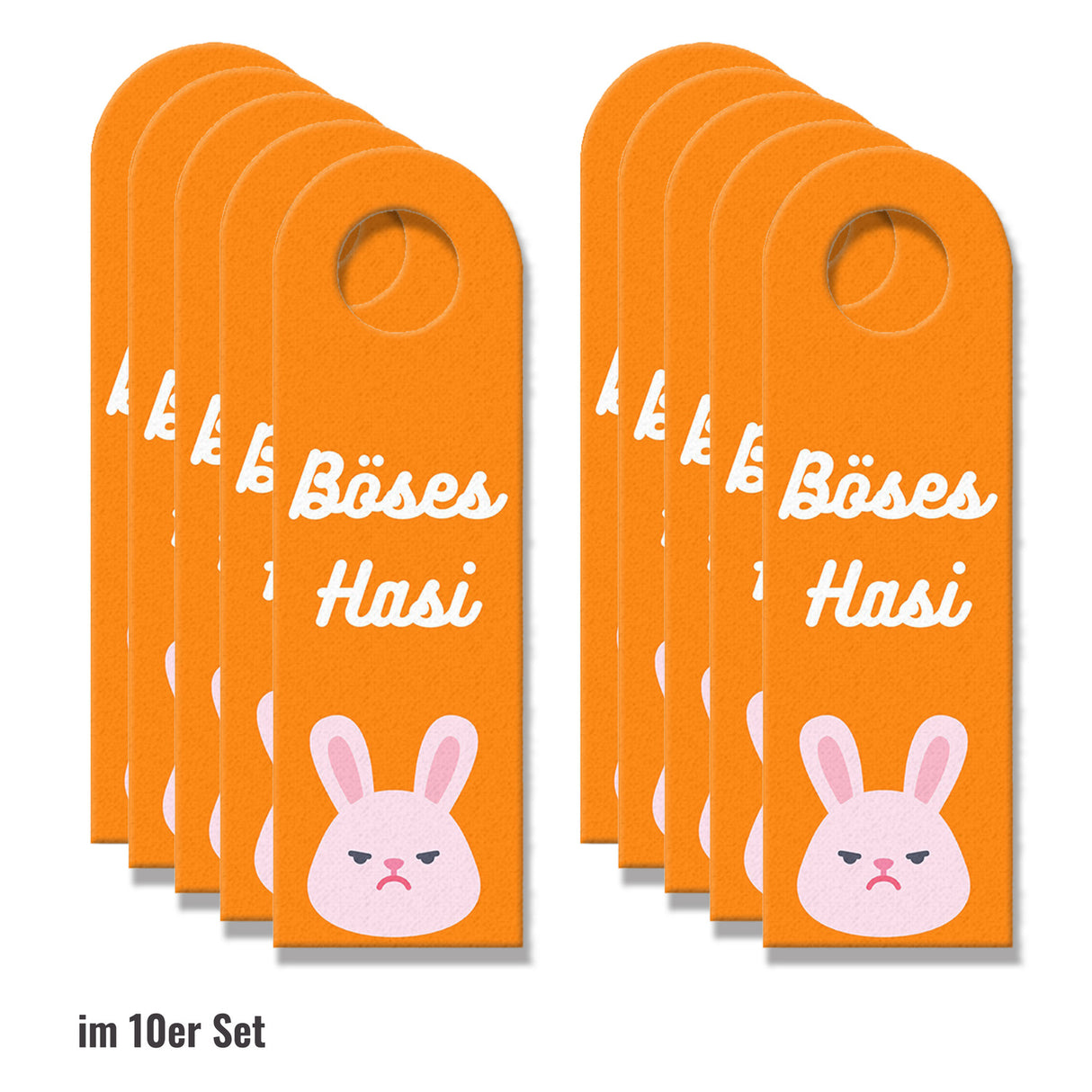 Gutes Hasi - Böses Hasi Hasen Türhänger -grün