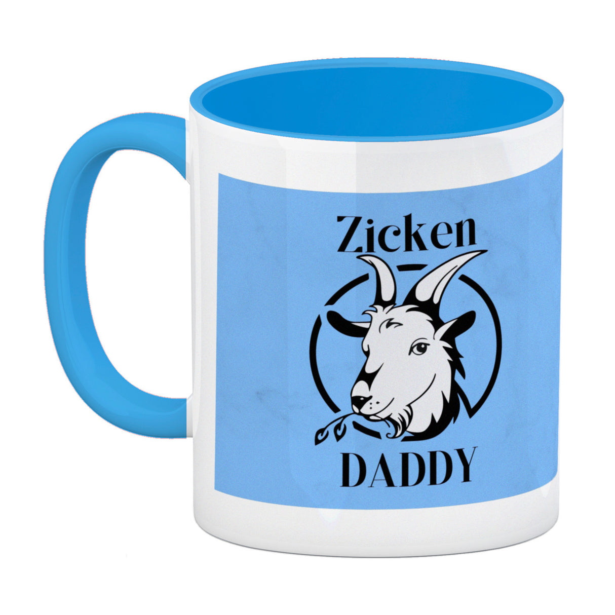 Ziegen Kaffeebecher mit Spruch Zicken DADDY