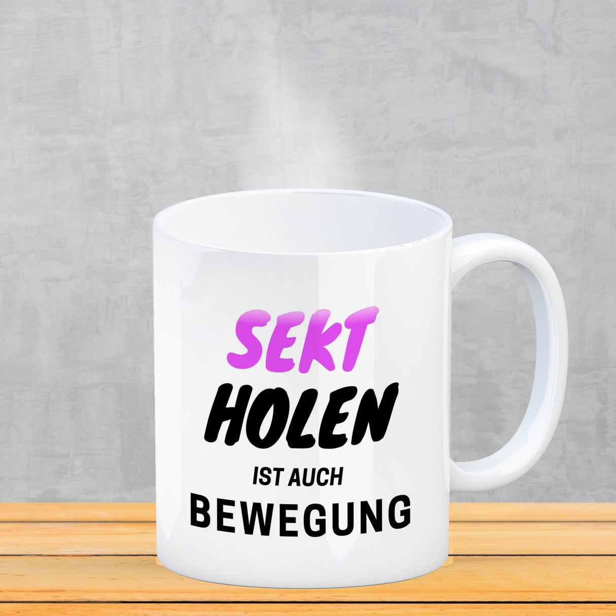 Bier Kaffeebecher mit Spruch - Bier holen ist auch Bewegung