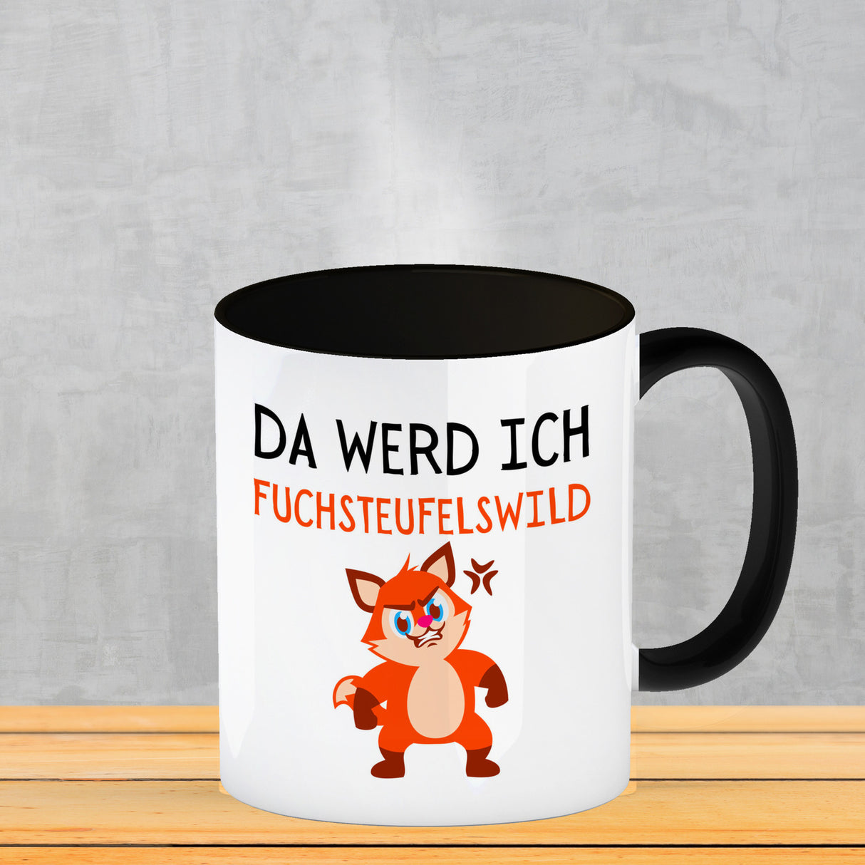 Fuchs Kaffeebecher mit Spruch This makes me fox devils wild