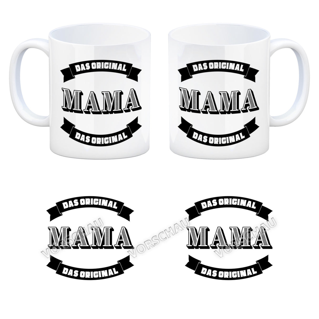 Papa Kaffeebecher mit Spruch Papa Das Original