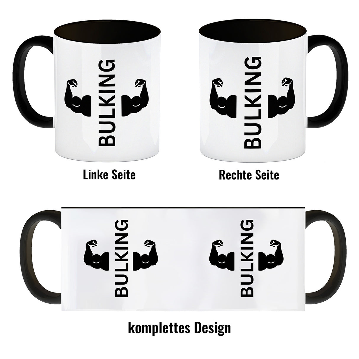 Fitness Kaffeebecher mit Spruch BULKING