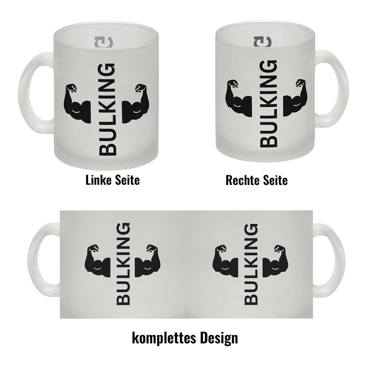 Fitness Kaffeebecher mit Spruch BULKING