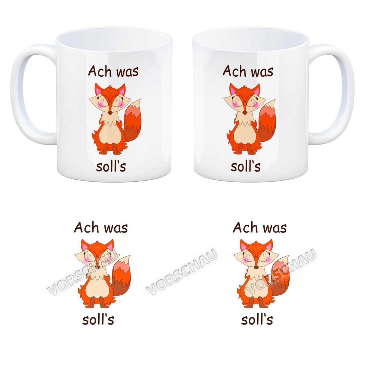 Fuchs Kaffeebecher mit Spruch Oh for Fox sake