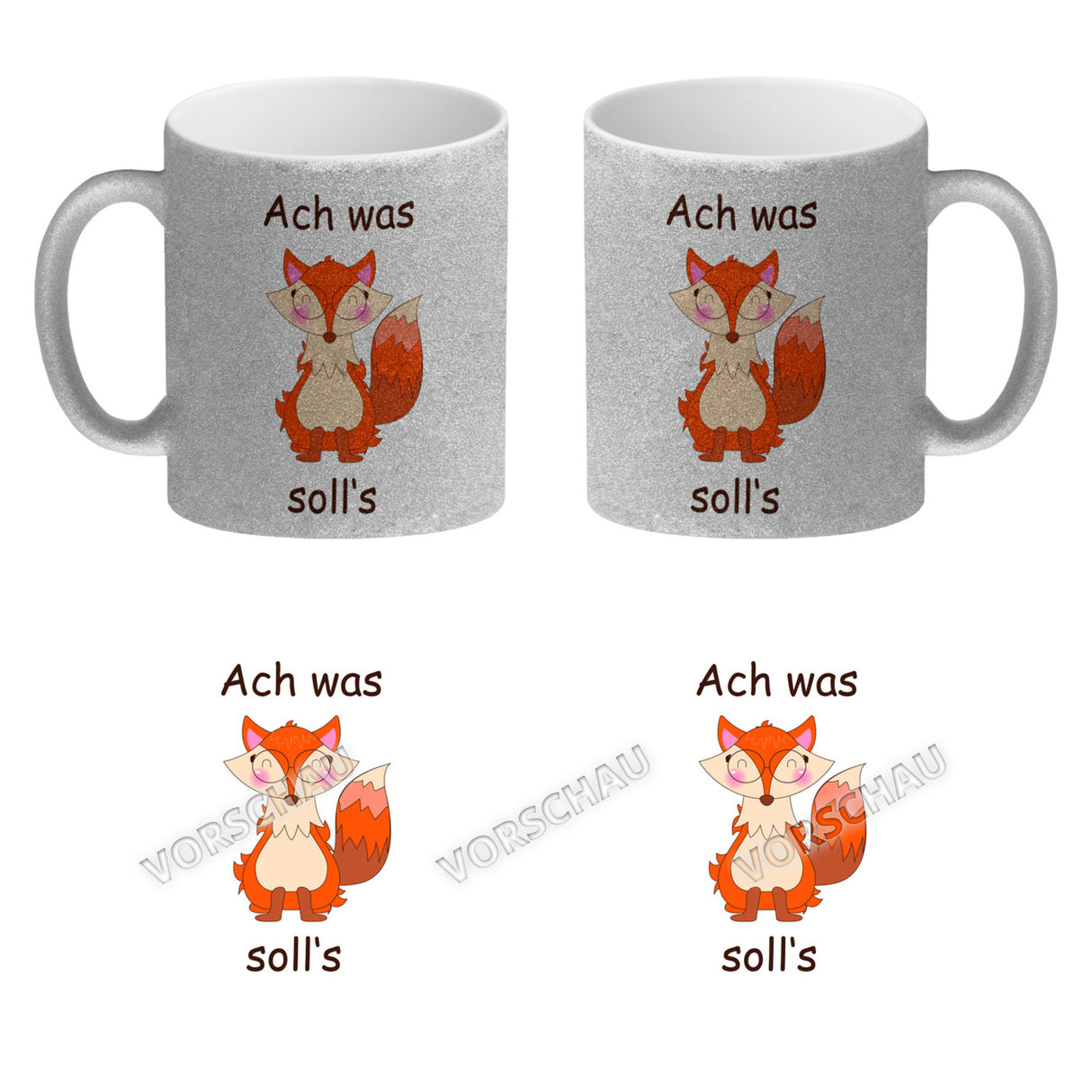 Fuchs Kaffeebecher mit Spruch Oh for Fox sake