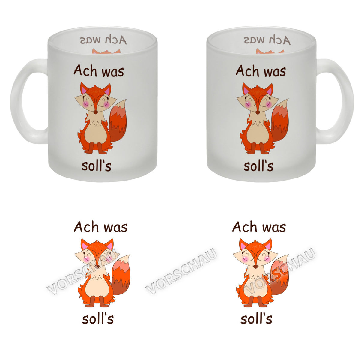 Fuchs Kaffeebecher mit Spruch Oh for Fox sake