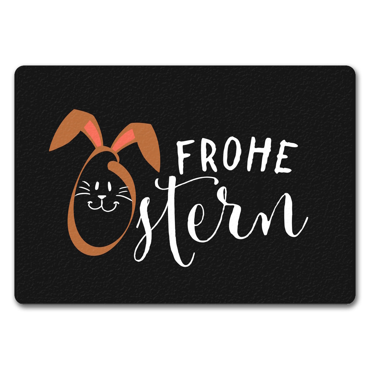 Frohe Ostern Fußmatte mit niedlichem Osterhasen
