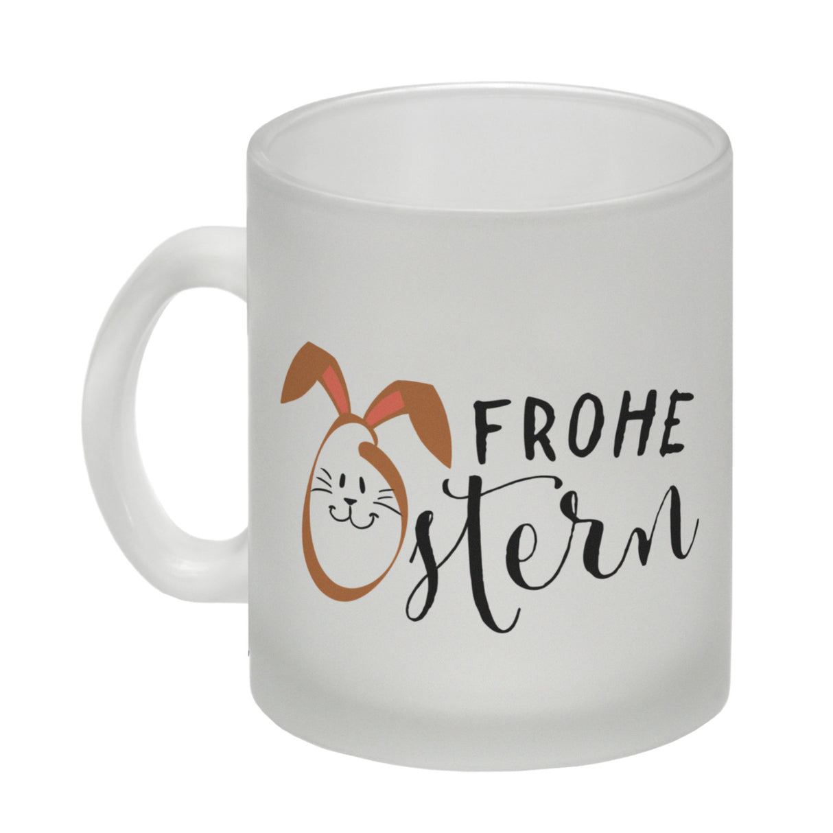 Frohe Ostern Kaffeebecher mit niedlichem Osterhasen